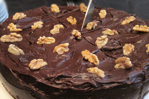 Brownietårta med choklad