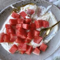 Vattenmelon med fetaostkräm